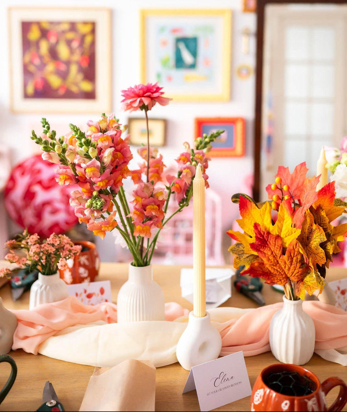 flori de sezon la un atelier floral de toamna